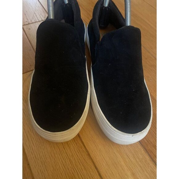 Steve Madden Gills women's black suede slip on platform casual shoes size 8.5 - Picture 2 of 7